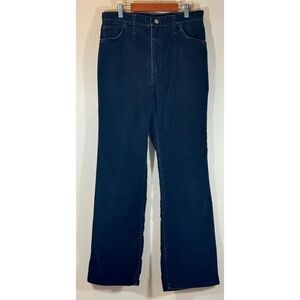 Vintage Wrangler Men’s Dark Blue Corduroy Pants Made in USA 32L Medium Length